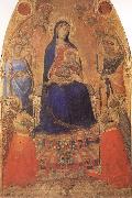 Ambrogio Lorenzetti Madonna and Child Enthroned,with Angels and Saints oil painting on canvas